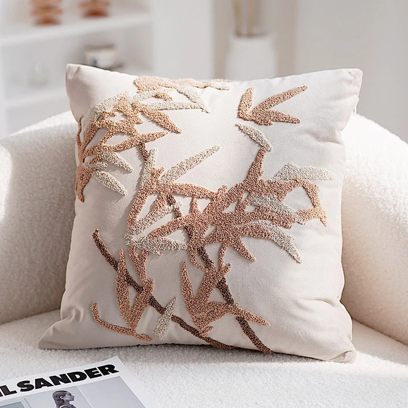 45x45CM Nordic Vintage Throw Pillow Cover - Striped Light Luxury Cushion for Sofa, Bed & Living Room